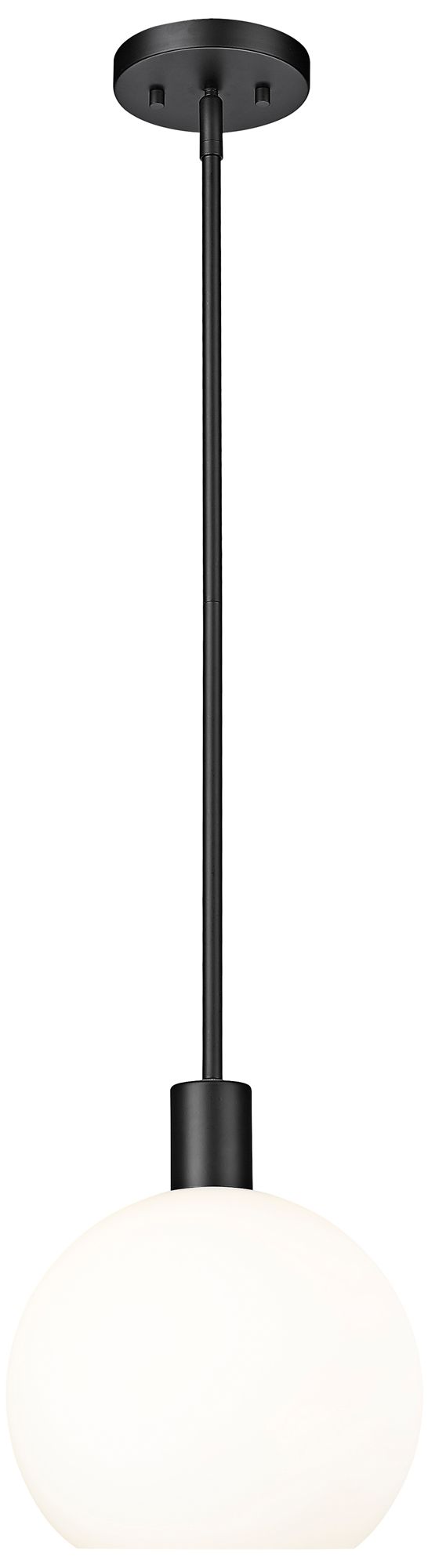 Image 5 Margo 9 3/4" Wide Matte Black Pendant Light w/ White Glass more views