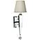 Margo Chrome Wall Sconce with Cream Shade