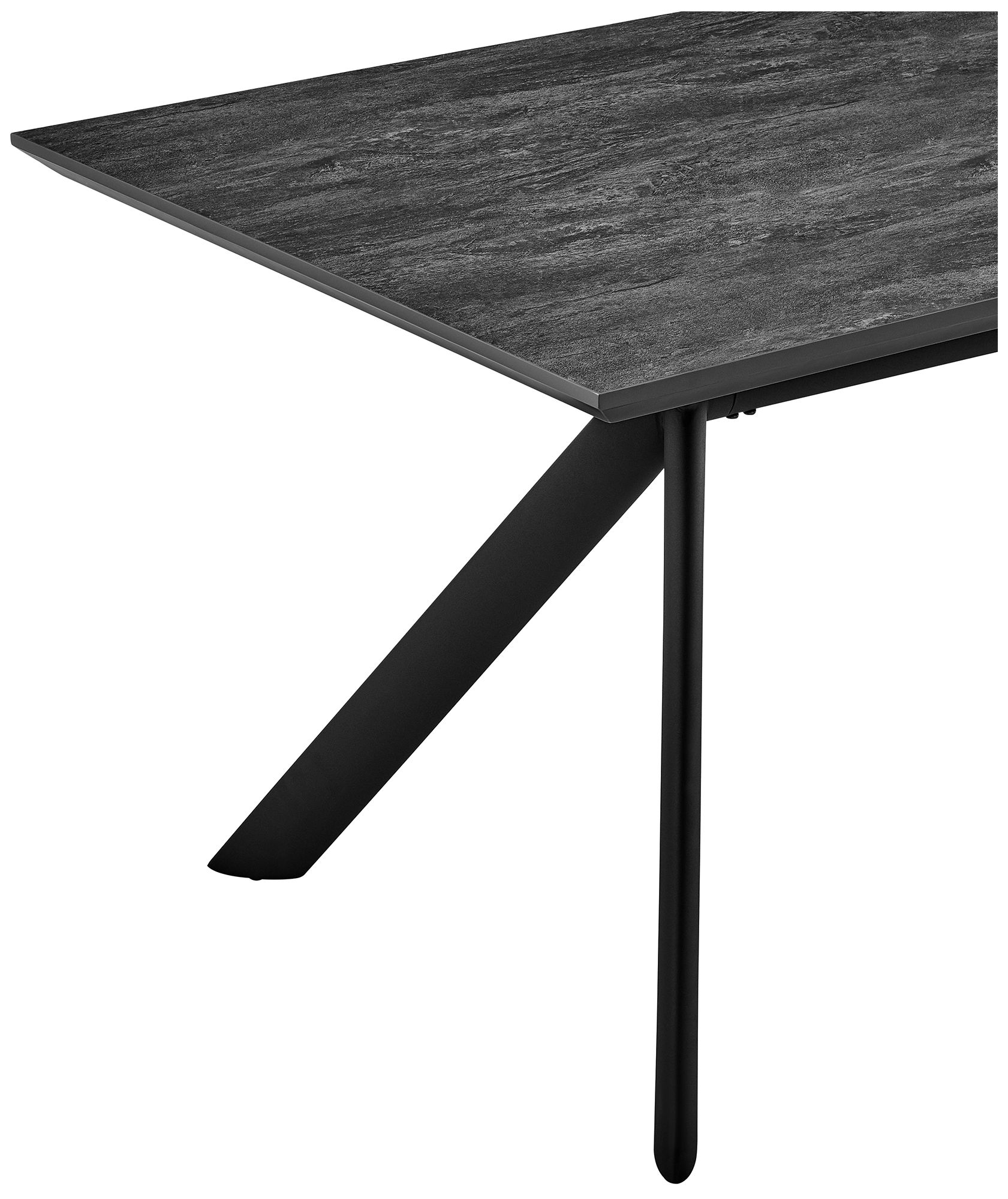 Image 4 Margot 63 in. Rectangular Dining Table in Dark Gray and Black Finish more views