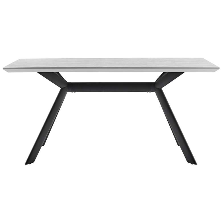 Image 1 Margot 63 in. Rectangular Dining Table in Light Gray and Black Finish