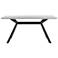 Margot 63 in. Rectangular Dining Table in Light Gray and Black Finish