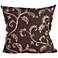Margot Chocolate and Tan 18" Square Down Throw Pillow