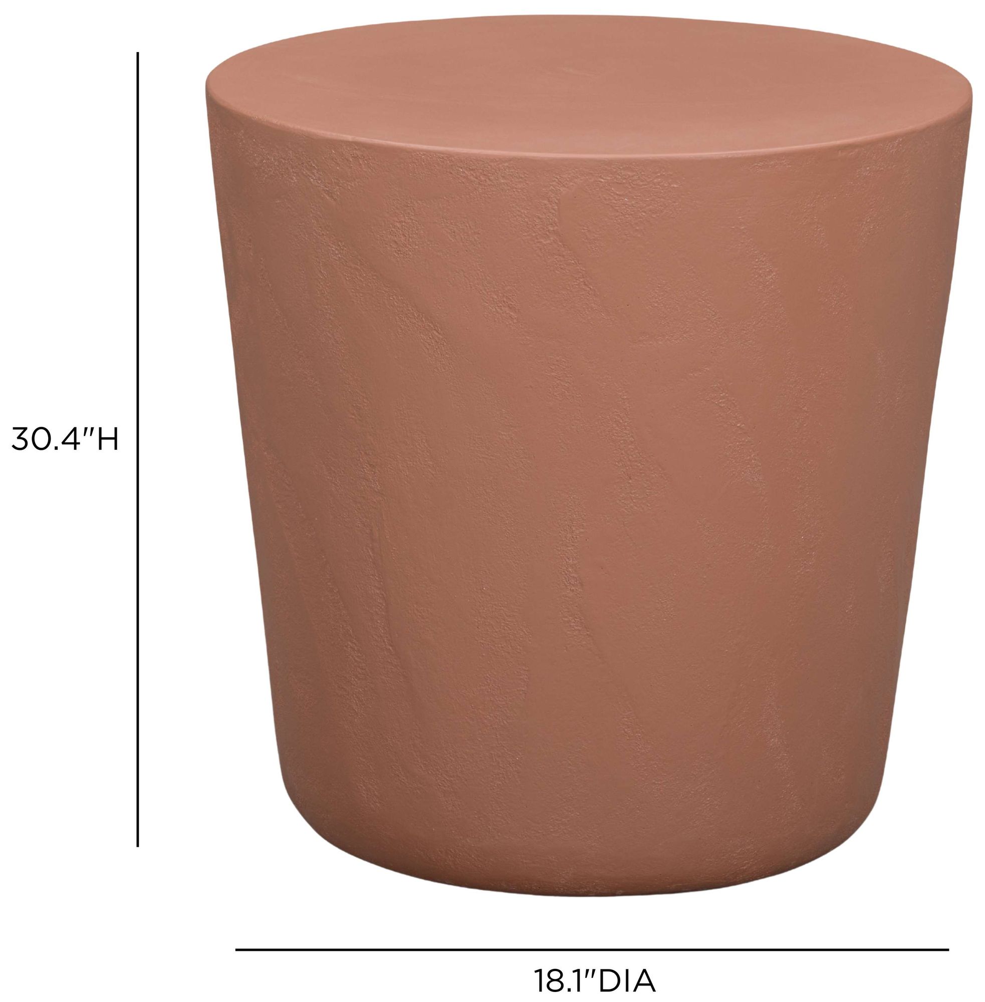 Image 5 Margot Red Terracotta Indoor/Outdoor Concrete Stool more views