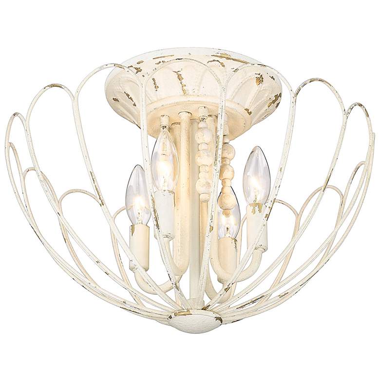 Image 4 Marguerite 16 1/8" Wide Vintage Parisian White 4-Light Semi-Flush more views