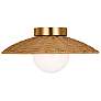 1_Mari 13" Wide Burnished Brass Ceiling Light