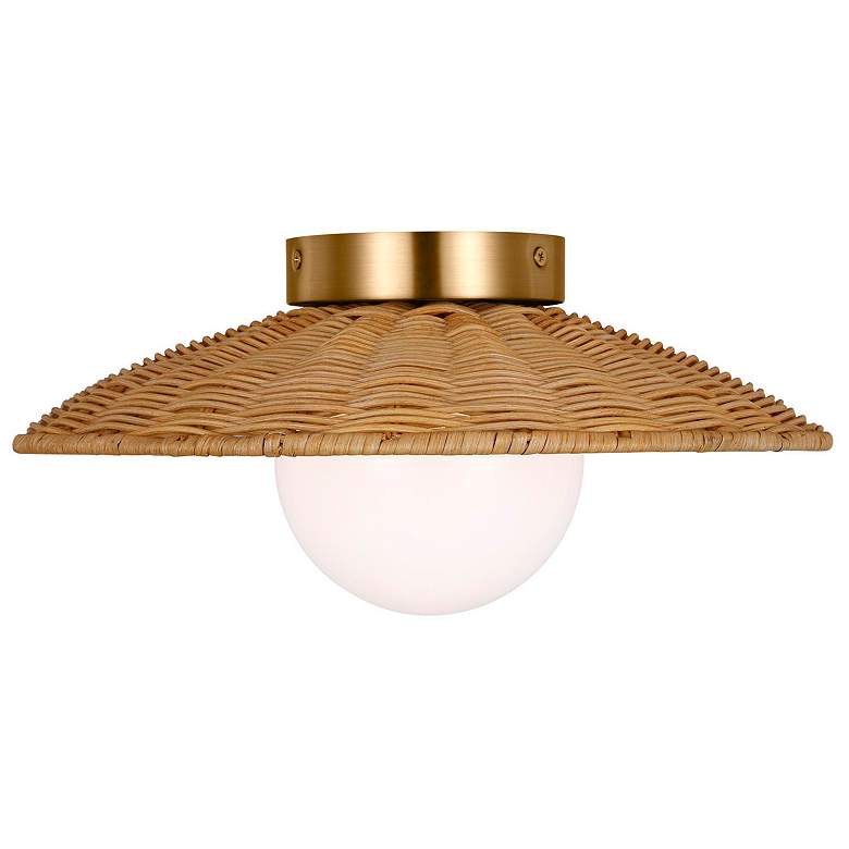 Image 2 Mari 13" Wide Burnished Brass Ceiling Light more views