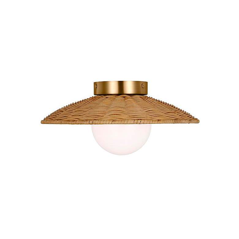 Image 3 Mari 13" Wide Burnished Brass Ceiling Light more views