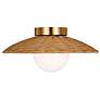 3_Mari 13" Wide Burnished Brass Ceiling Light more views