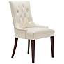 Maria Cream Bycast Leather Upholstered Chair