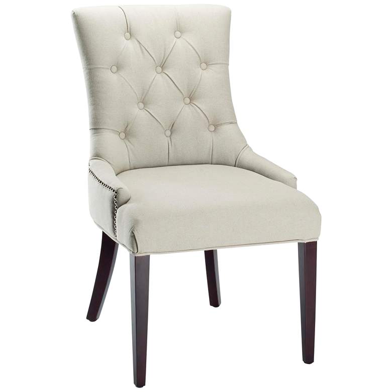 Image 1 Maria Taupe Linen Upholstered Chair