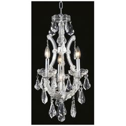 Maria Theresa 12"W Chrome Crystal 4-Light Mini Chandelier
