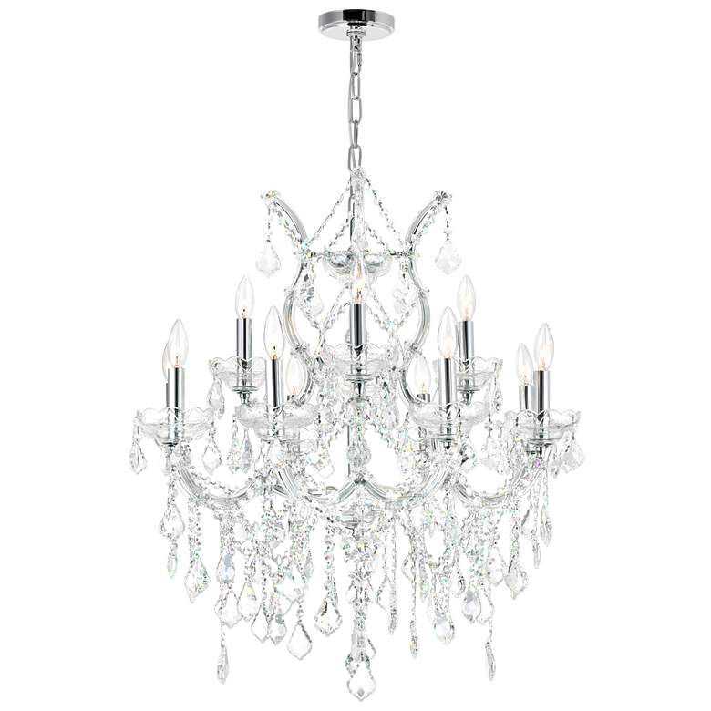 Image 1 Maria Theresa 13 Light Up Chandelier With Chrome Finish