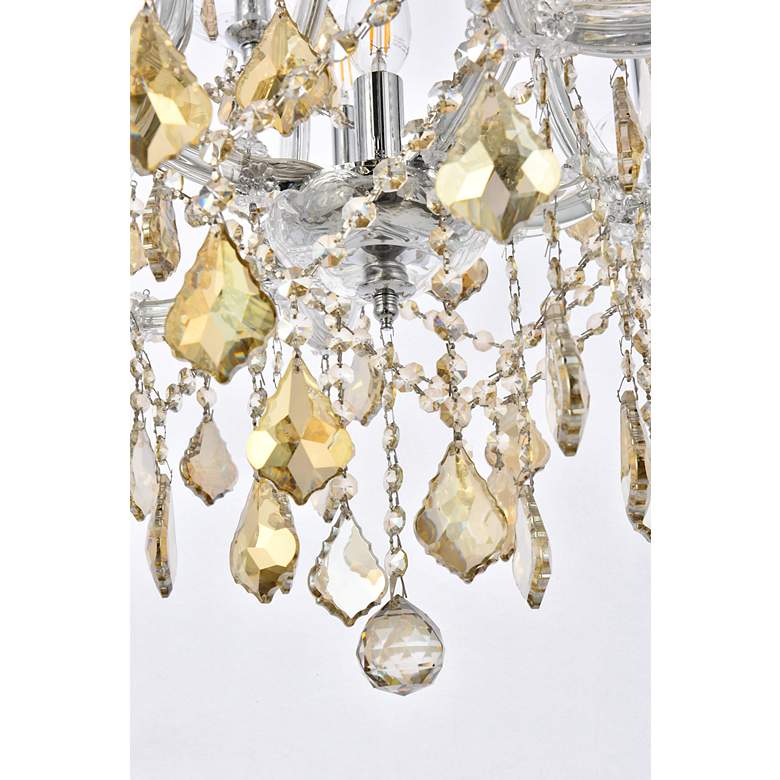 Image 4 Maria Theresa 13 Lt Chrome Chandelier Golden Teak more views
