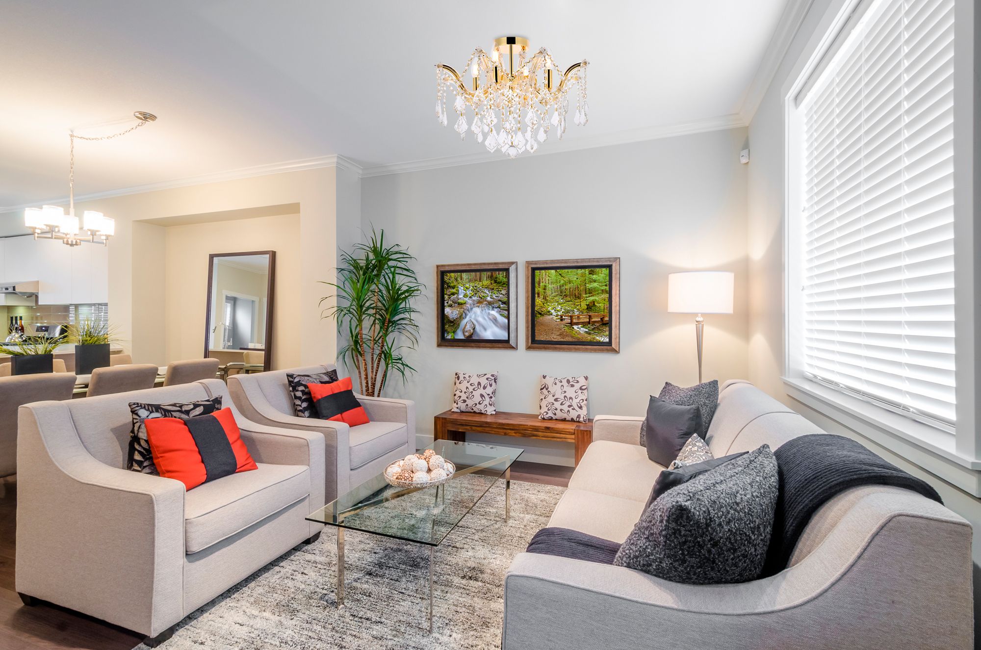 Image 4 Maria Theresa 18" Wide Gold Crystal 4-Light Ceiling Light more views