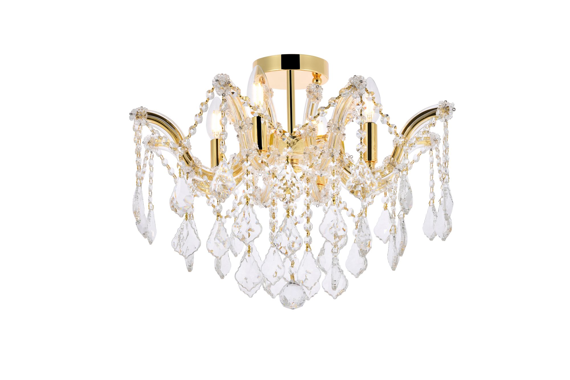 Image 5 Maria Theresa 18" Wide Gold Crystal 4-Light Ceiling Light more views