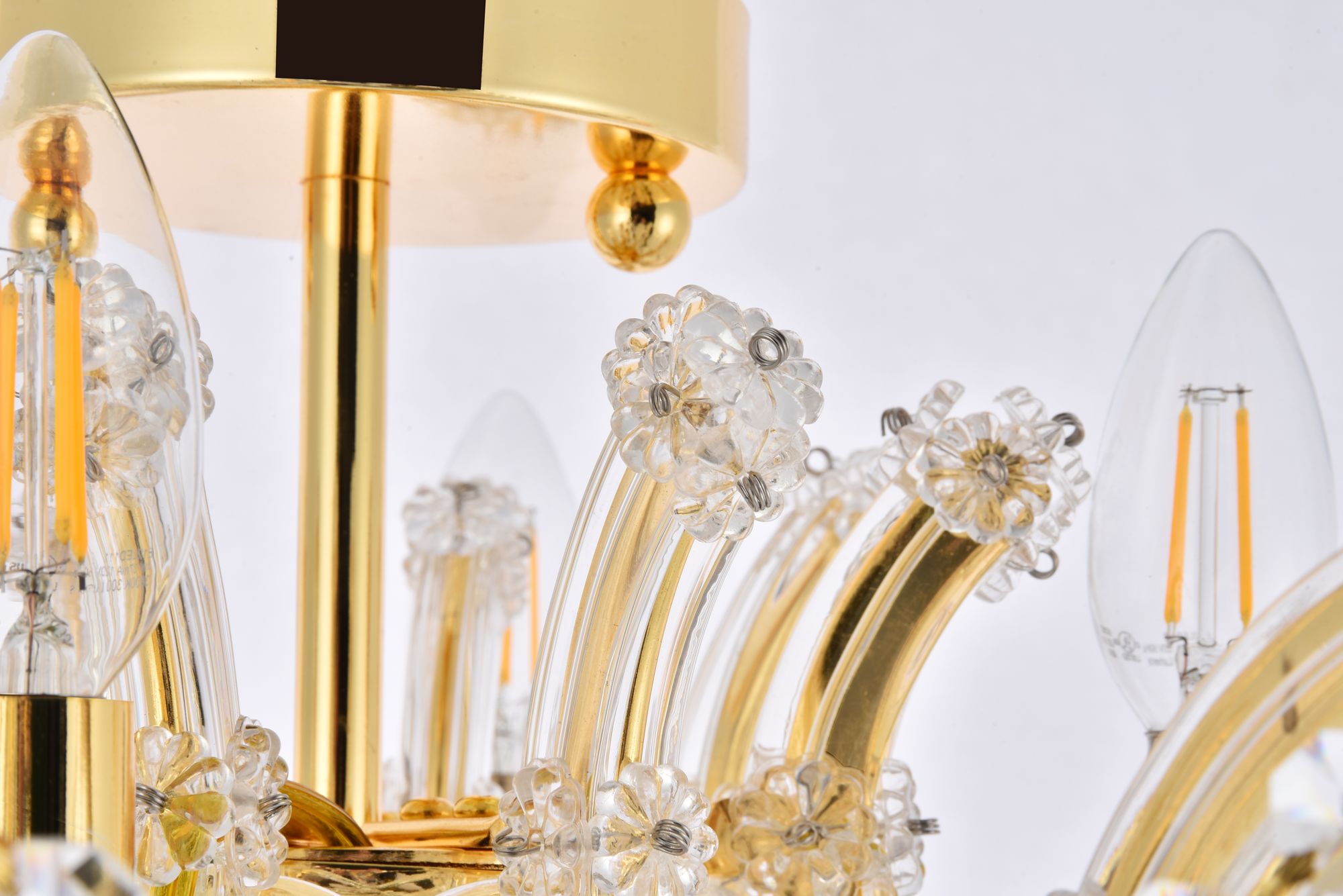 Maria Theresa 18" Wide Gold Crystal 4-Light Ceiling Light in scene