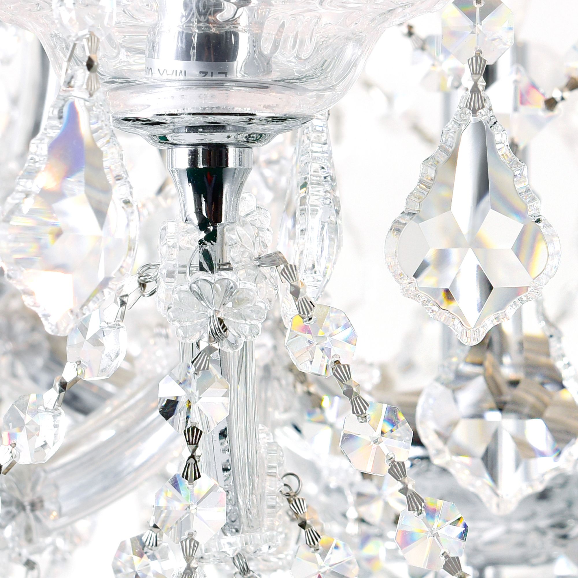 Image 3 Maria Theresa 19 Light 32in Chrome Up Chandelier with Crystals more views