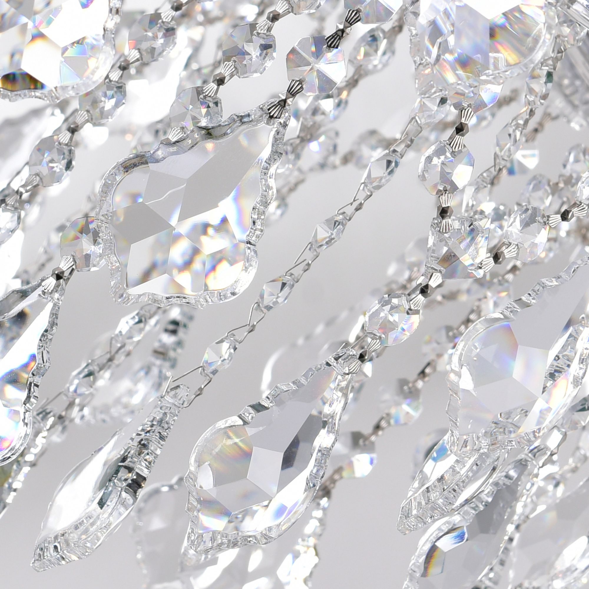 Image 5 Maria Theresa 19 Light 32in Chrome Up Chandelier with Crystals more views