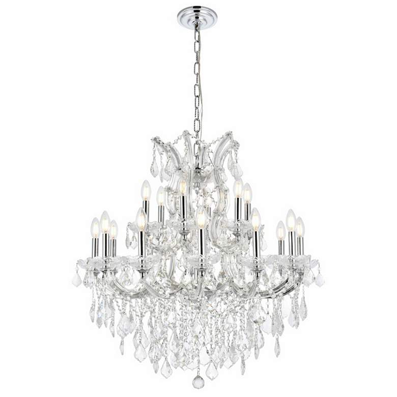 Image 2 Maria Theresa 19 Light Chrome Chandelier with Clear Royal Cut Crystal