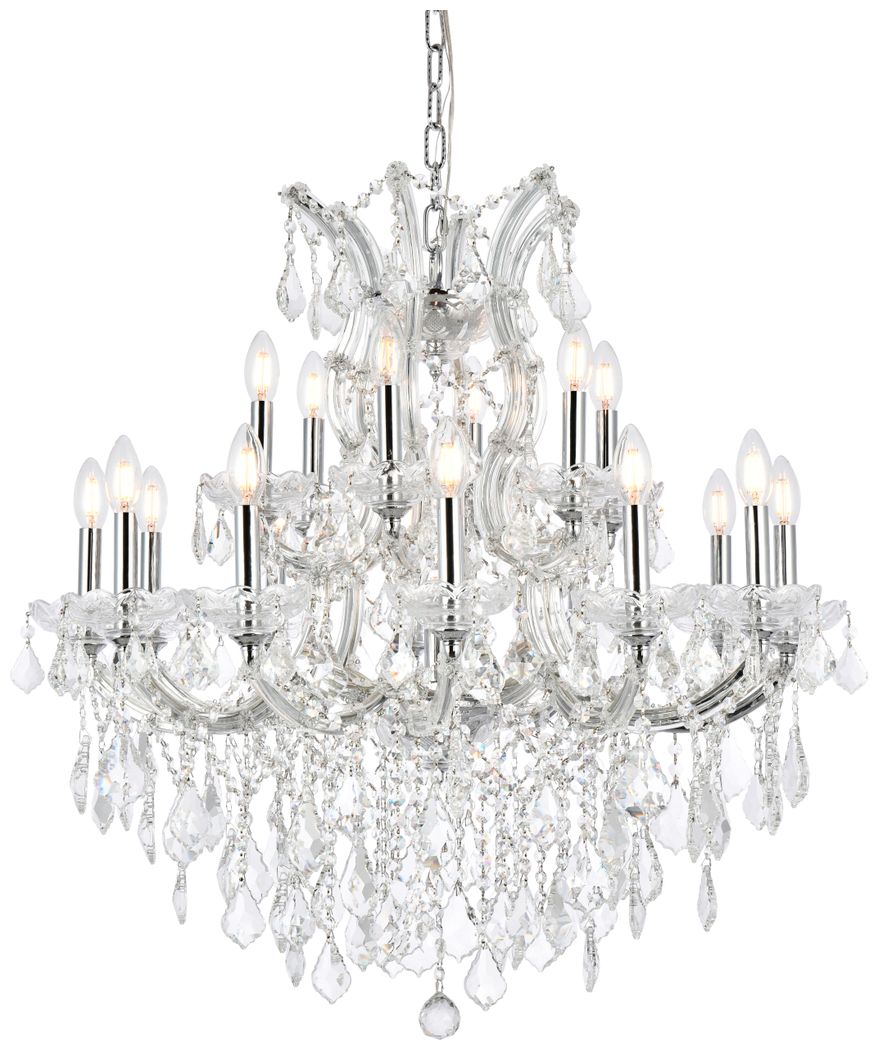 Image 4 Maria Theresa 19 Light Chrome Chandelier with Clear Royal Cut Crystal more views