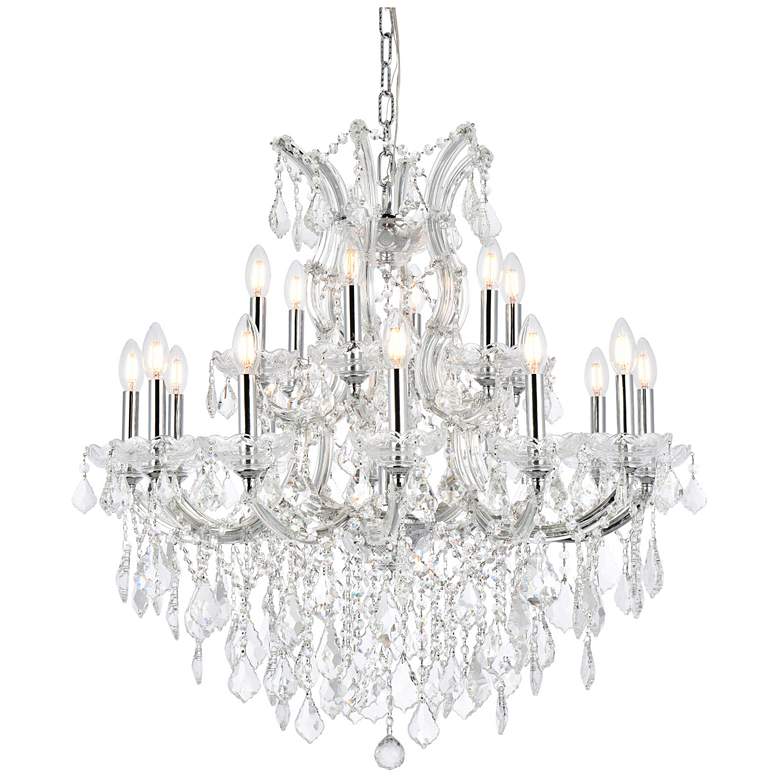 Image 4 Maria Theresa 19 Light Chrome Chandelier with Clear Royal Cut Crystal more views