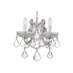 Maria Theresa 2 Light Clear Crystal Chrome Sconce