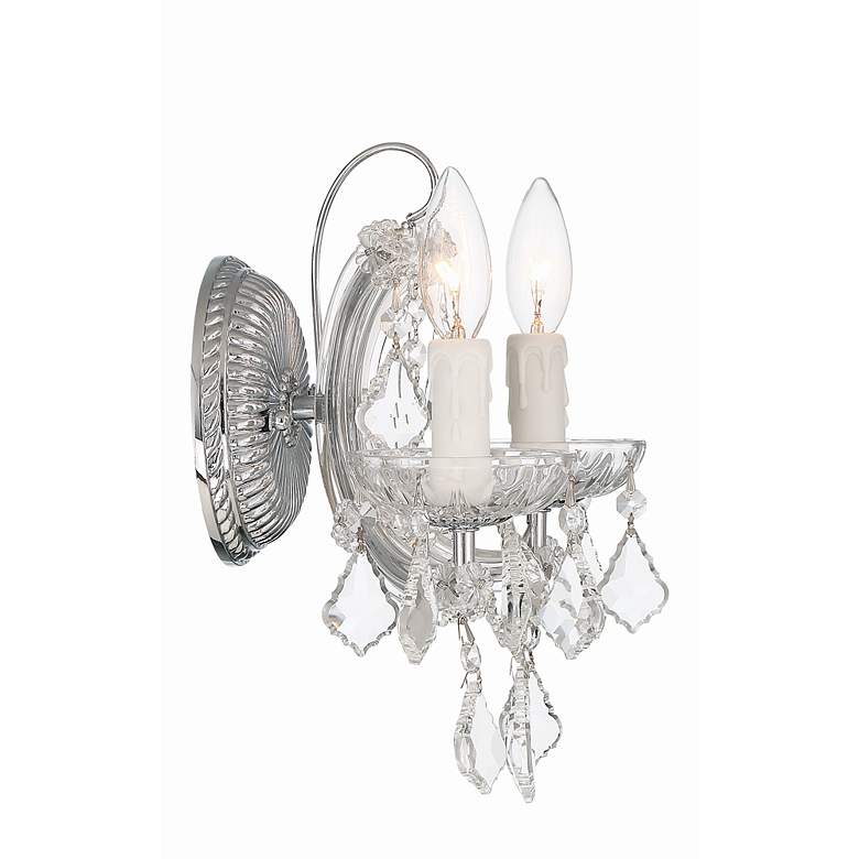 Image 4 Maria Theresa 2 Light Clear Crystal Chrome Sconce more views
