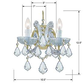 Image5 of Maria Theresa 2 Light Clear Italian Crystal Gold Sconce more views