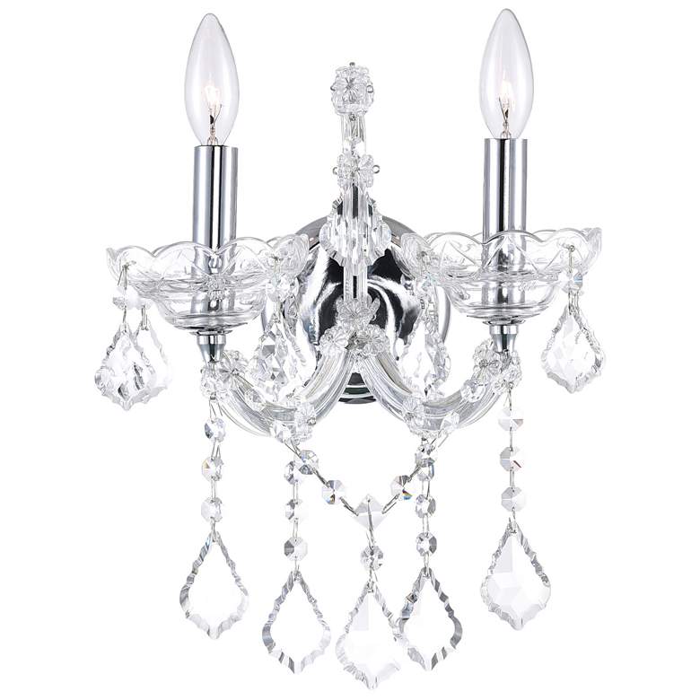 Image 1 Maria Theresa 2 Light Wall Sconce With Chrome Finish