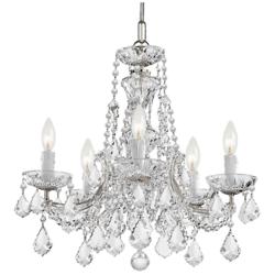 Maria Theresa 20" Wide Polished Chrome 5-Light Chandelier