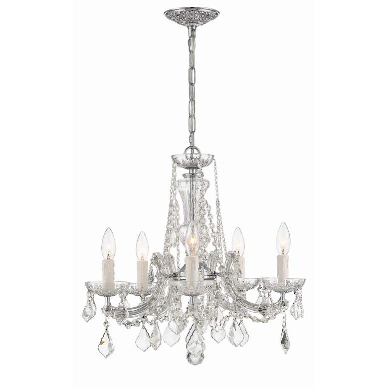 Image 4 Maria Theresa 20" Wide Polished Chrome 5-Light Chandelier more views