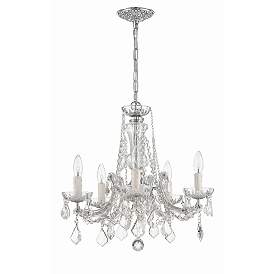 Image5 of Maria Theresa 20" Wide Polished Chrome 5-Light Chandelier more views