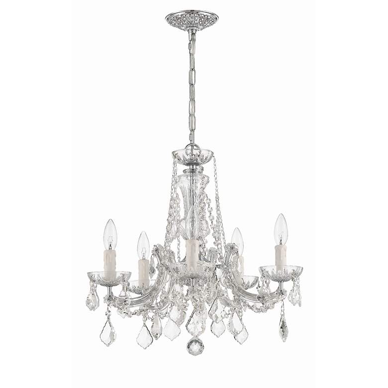Image 5 Maria Theresa 20" Wide Polished Chrome 5-Light Chandelier more views