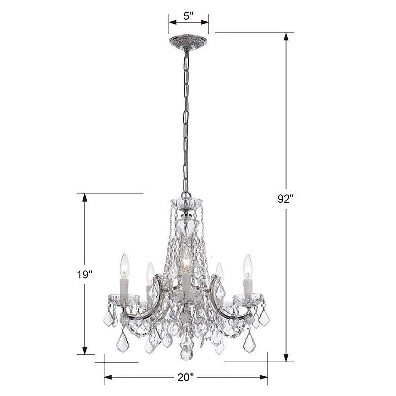 Image 6 Maria Theresa 20" Wide Polished Chrome 5-Light Chandelier more views