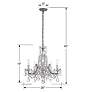 6_Maria Theresa 20" Wide Polished Chrome 5-Light Chandelier more views