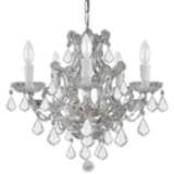 Maria Theresa 20&quot; Wide Polished Chrome 6-Light Chandelier