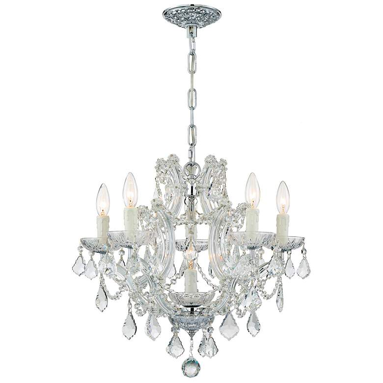Image 2 Maria Theresa 20" Wide Polished Chrome 6-Light Chandelier