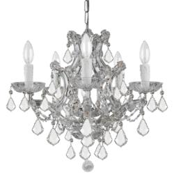 Maria Theresa 20&quot; Wide Polished Chrome 6-Light Chandelier