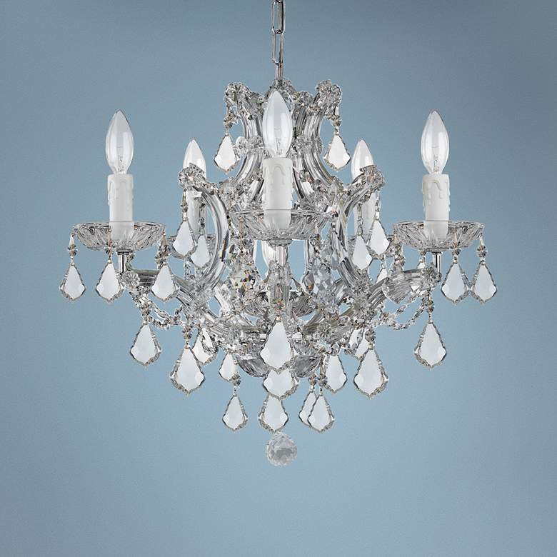 Image 1 Maria Theresa 20 inch Wide Polished Chrome 6-Light Chandelier