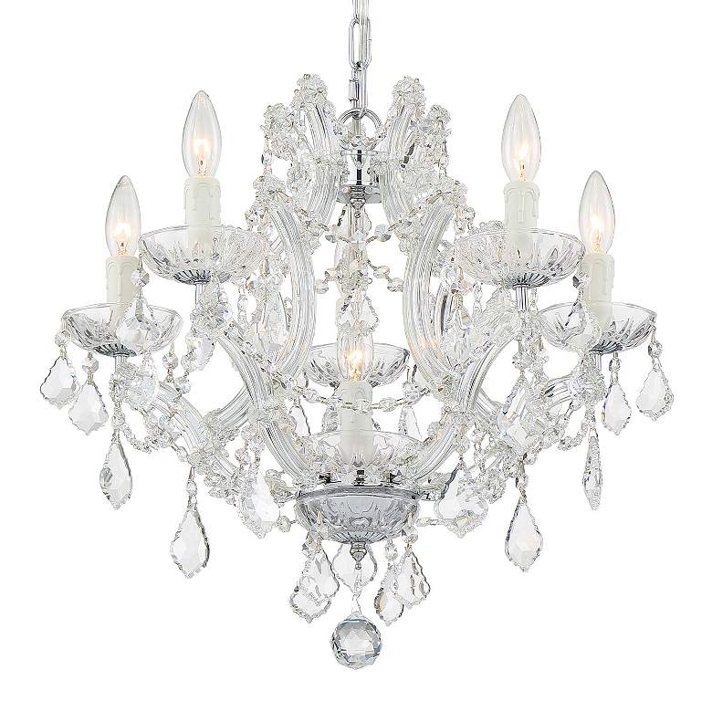 Image 5 Maria Theresa 20" Wide Polished Chrome 6-Light Chandelier more views