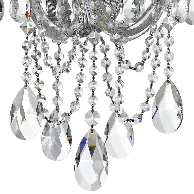 Maria Theresa 22&quot; High Polished Chrome 3-Light Wall Sconce more views