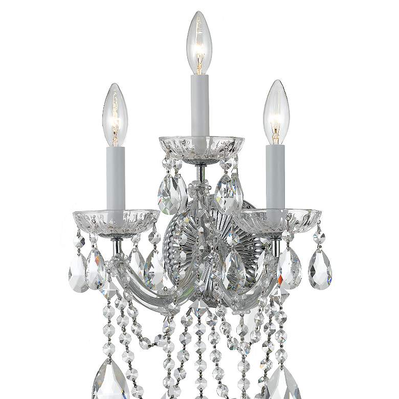 Image 2 Maria Theresa 22" High Polished Chrome 3-Light Wall Sconce more views