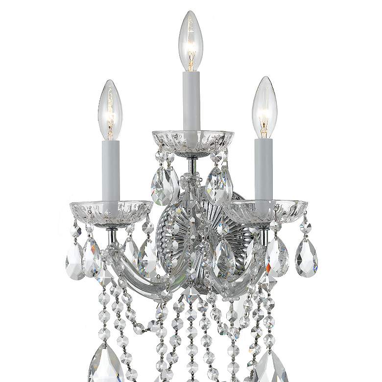 Image 2 Maria Theresa 22 inch High Polished Chrome 3-Light Wall Sconce more views