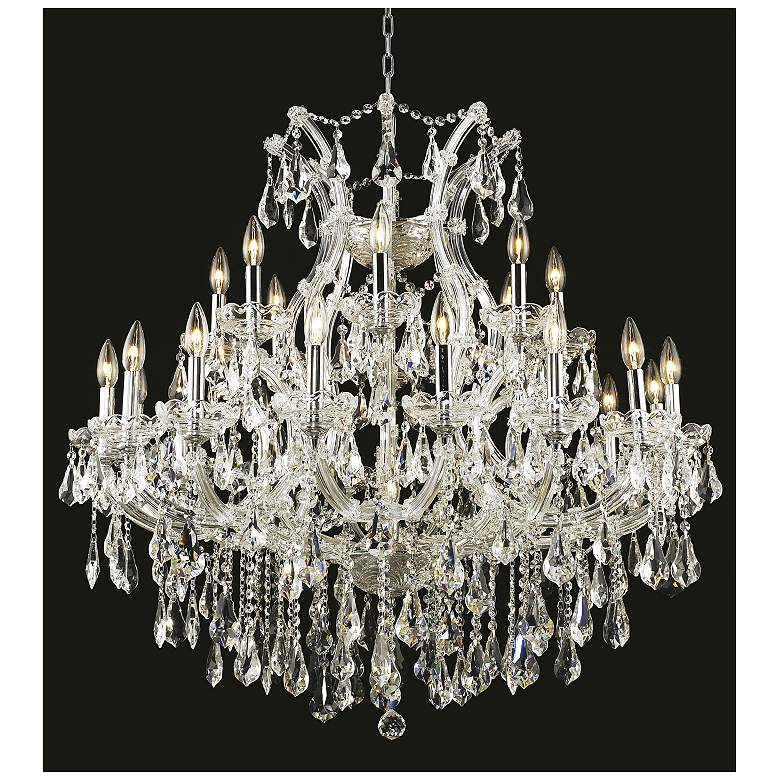 Image 1 Maria Theresa 24 Lt Chrome Chandelier Clear