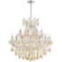 Maria Theresa 24 Lt Chrome Chandelier Golden Teak