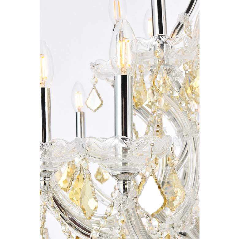 Image 6 Maria Theresa 24 Lt Chrome Chandelier Golden Teak more views