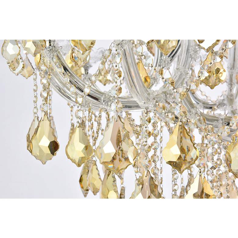 Image 7 Maria Theresa 24 Lt Chrome Chandelier Golden Teak more views