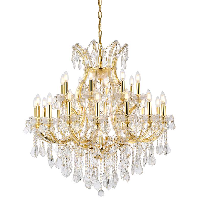 Image 3 Maria Theresa 24 Lt Gold Chandelier Clear