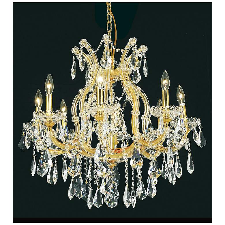 Image 1 Maria Theresa 26" Wide Gold 9-Light Chandelier