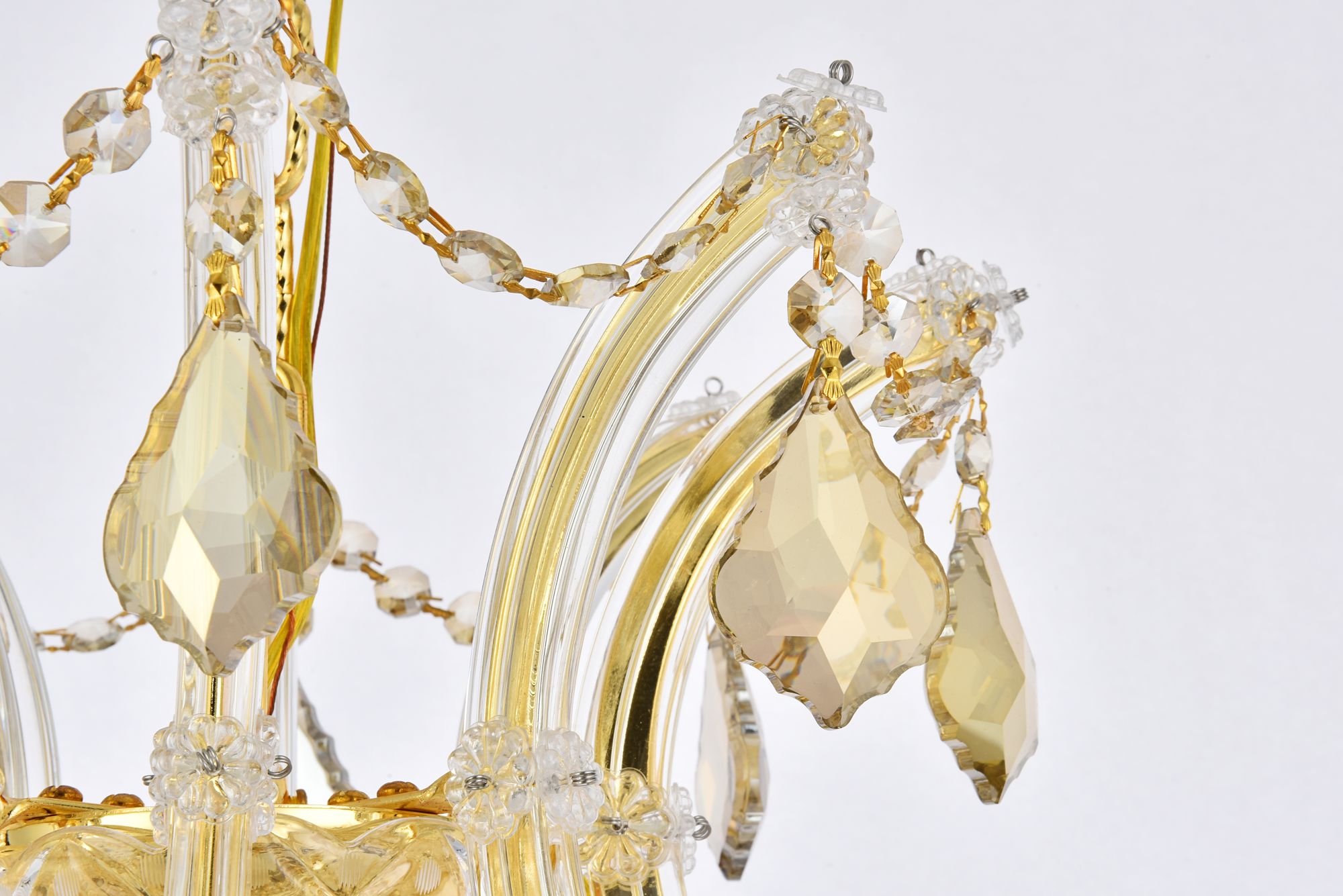 Maria Theresa 26" Wide Gold Crystal 9-Light Chandelier in scene